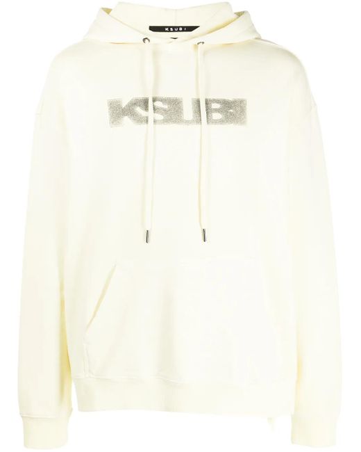 Ksubi Natural Lemon Yellow Logo-print Detail Hoodie for men