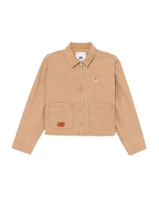 Chocoolate Natural Jacke Mit Logo-Stickerei