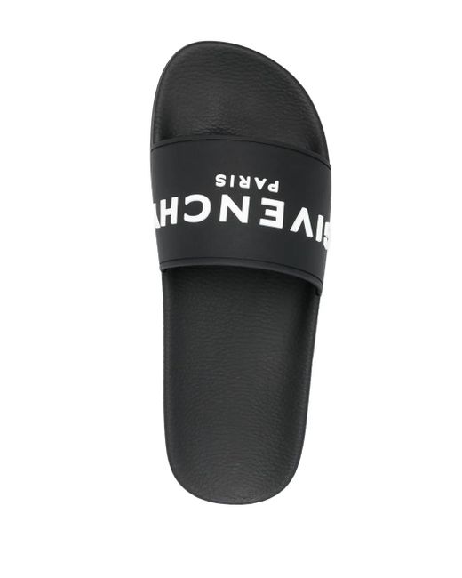 メンズ Givenchy Paris フラット サンダル Black