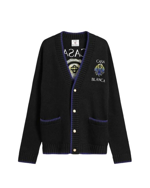 Casablanca Black Flaming Tennis Ball Cardigan