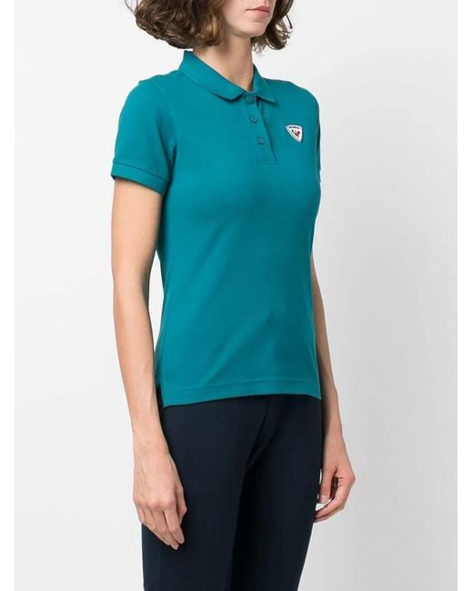 Rossignol Blue Logo-Applique Polo Shirt