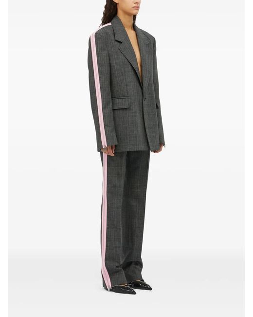 MSGM Gray Wool Trousers