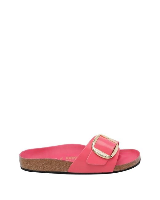 Birkenstock Pink Madrid Big Buckle Flat Sandals