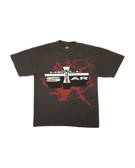 HELLSTAR Black Graphic-Print T-Shirt for men