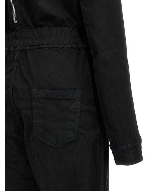 Rick Owens Black V-Neck Jumpsuit