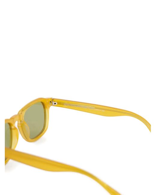 Retrosuperfuture Yellow Square Acetate Sunglasses for men
