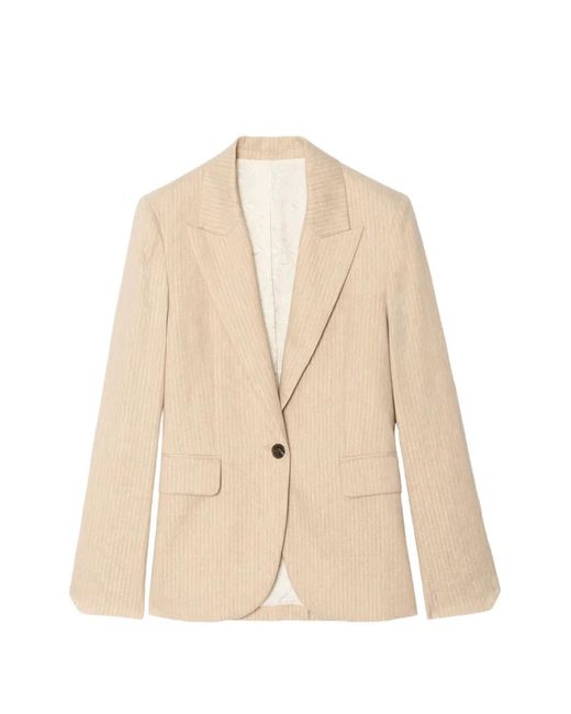 Zadig & Voltaire Natural Tailored Blazer