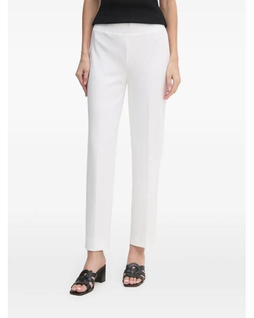 Joseph Ribkoff White Split-Hem Trousers