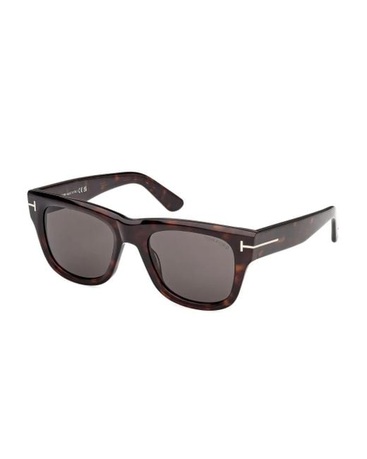Tom Ford Gray Finn-02 Tortoise-Shell Sunglasses for men