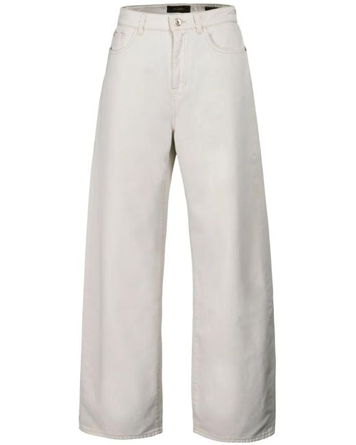 Moorer Gray Wide-Leg Jeans