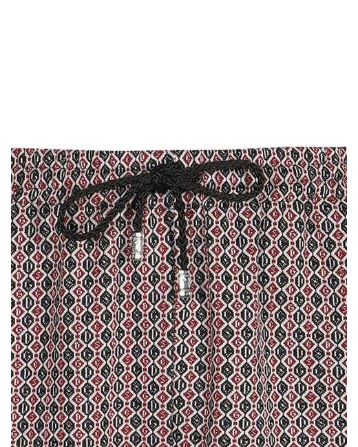 Gcds Purple Geometric-Pattern Drawstring Shorts for men