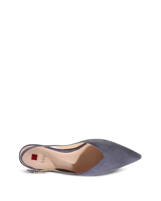 Högl Blue Laura Slingback Pointed-Toe Pumps
