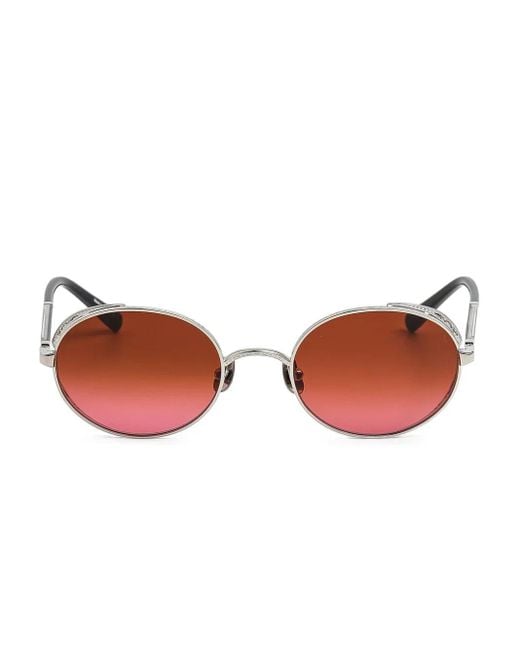 Matsuda White Round-Frame Sunglasses