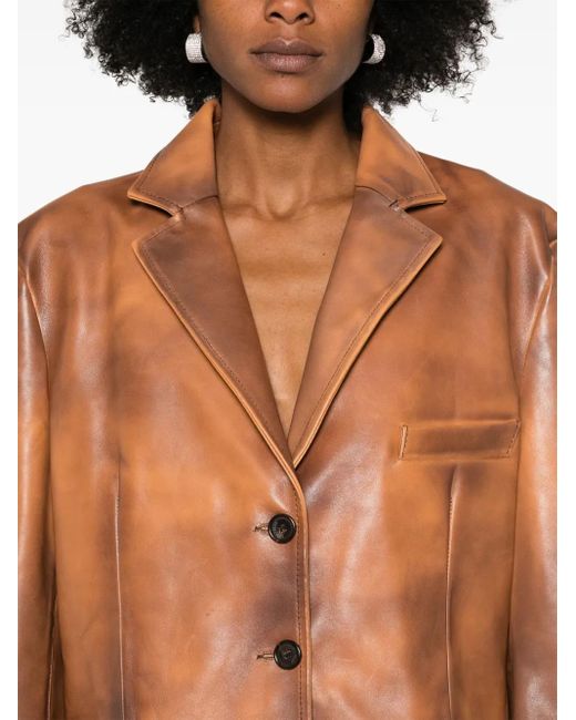 GIUSEPPE DI MORABITO Brown Spray-Paint Effect Blazer