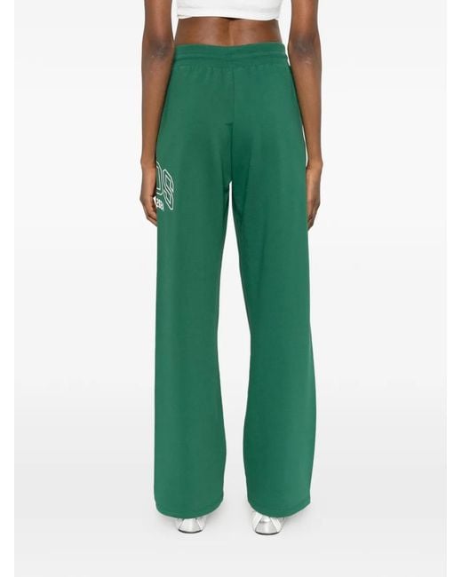 Gcds Green Logo-Print Drawstring Track Pants
