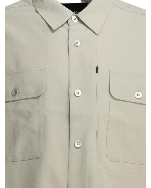 Goldwin Gray Button-Up Chest-Pockets Shirt for men