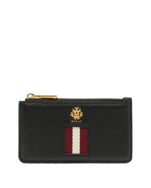 Bally Black Porte-Cartes En Cuir Grainé À Logo