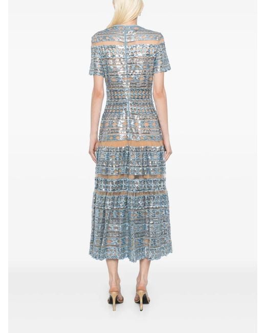 Elie Saab チュール ドレス Blue