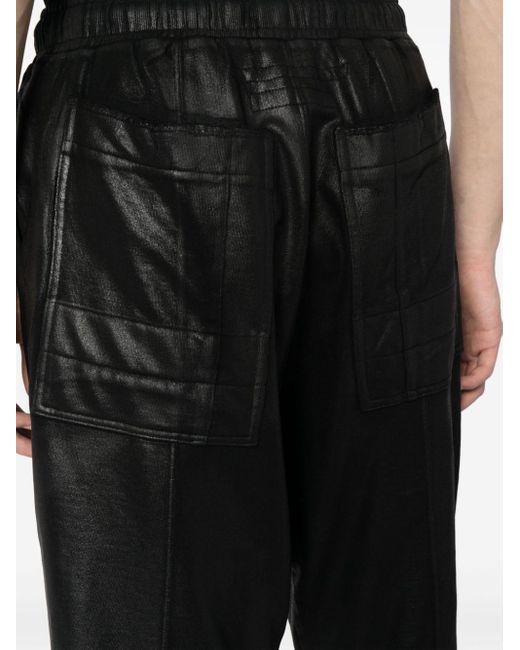 Julius Black Bonded-seam Drawstring Drop-crotch Shorts for men