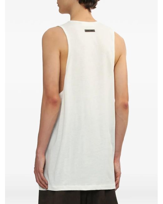 Fear Of God White Round-Neck Tank Top for men