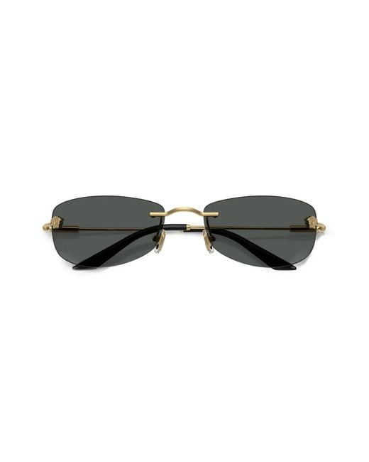Versace Black Rectangle-Frame Sunglasses for men