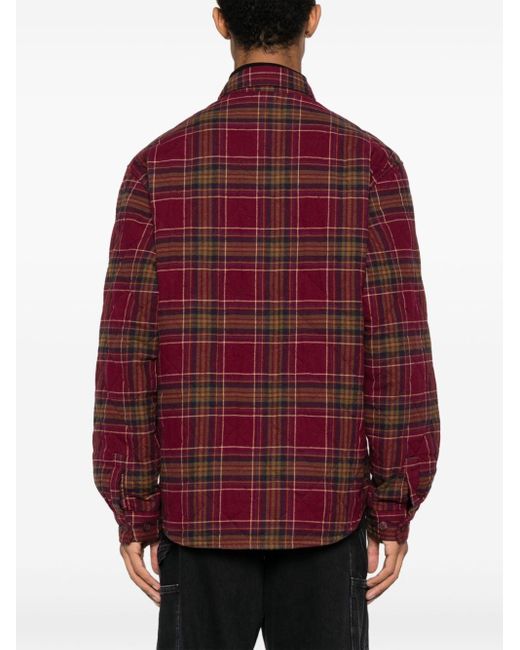 Carhartt WIP Wiles Plaid-check Quilted Shirt Jacket in Red for Men | Lyst UK