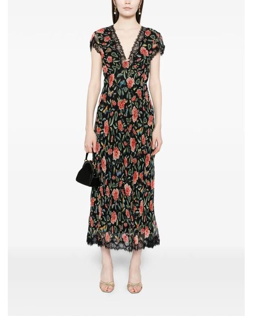 RIXO London Clarice Midi Dress in Black | Lyst RIXO London Clarice Midi Dress in Black | Lyst