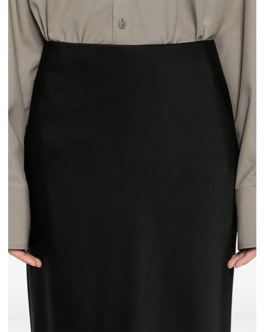 Carven Black Bias-Cut Maxi Skirt