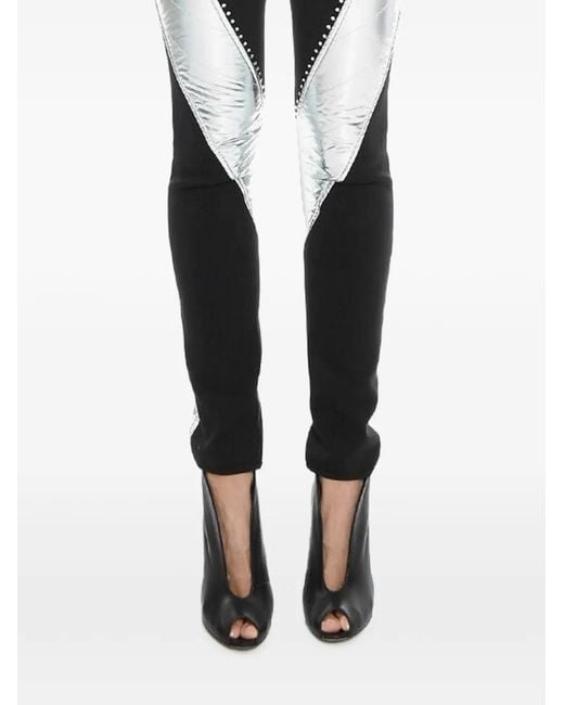 Philipp Plein Black Gothic Crystal-Embellished Ski Jumpsuit
