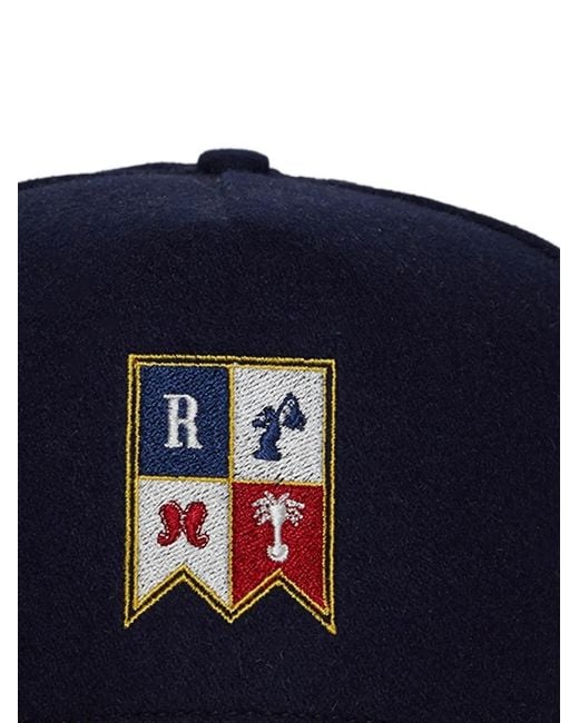 Rhude Blue Logo-Patch Baseball Cap for men