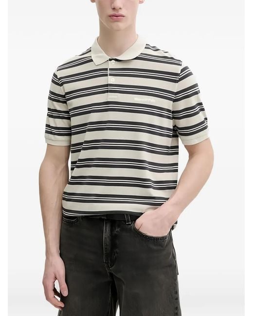Marc O' Polo White Striped Polo Shirt for men