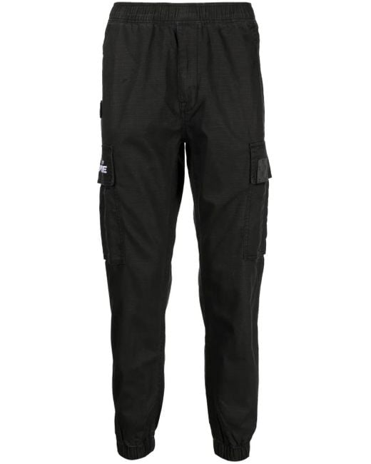 Aape By A Bathing Ape Black Tapered-Leg Cargo Trousers for men