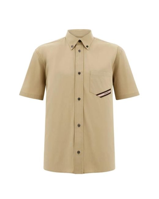 Ferragamo Natural Short Sleeve Shirt for men