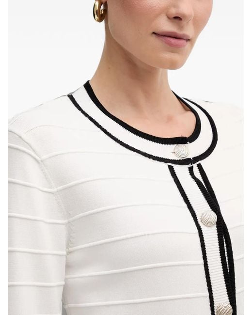 Morgan White Buttoned Cardigan