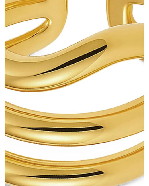 Yoj Metallic Arc Triple-Band Ring