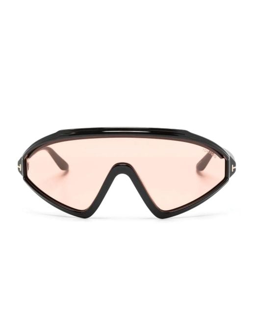 Tom Ford Natural Lorna Shield-Frame Sunglasses