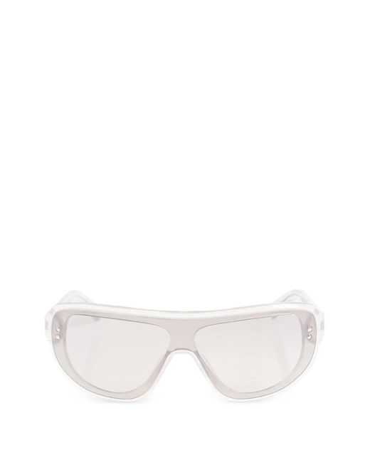 Jacquemus White Geometric-Frame Sunglasses