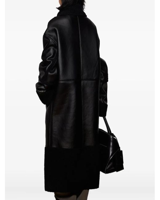 Entire studios Black Shearling Long Coat