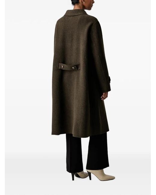 ViCOLO Black Button-Up Collared Coat