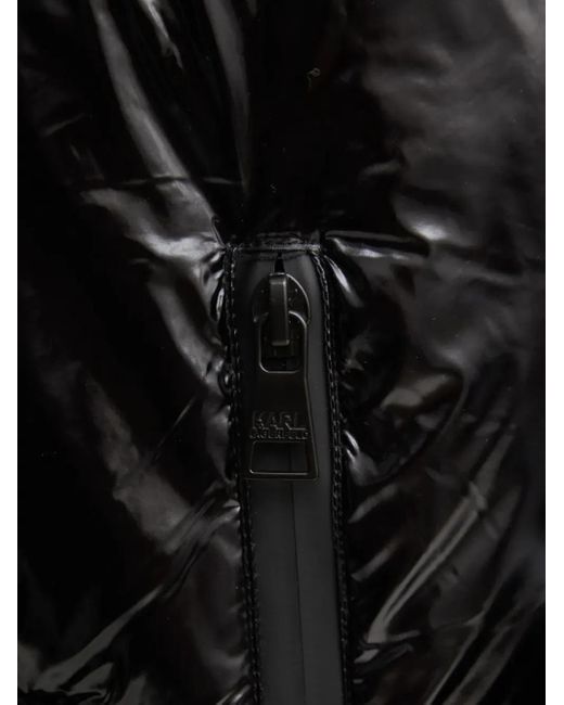 Karl Lagerfeld Gray Zip Puffer Jacket for men
