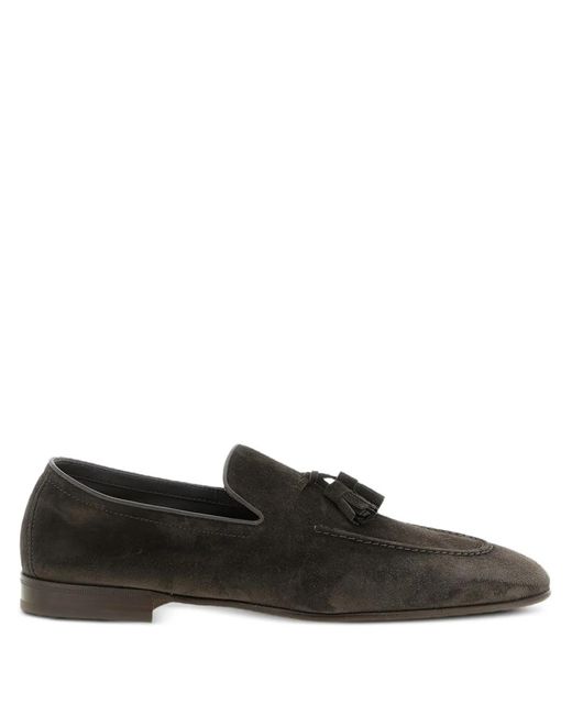 Brunello Cucinelli Black Tassel-Detail Loafers for men