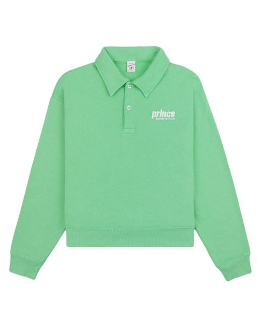 Sporty & Rich Green Prince Sporty Cotton Polo Shirt
