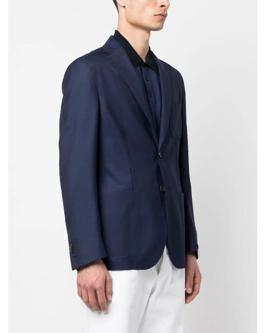 Corneliani Blue Single-Breasted Blazer for men