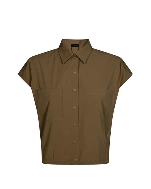 Save The Duck Green Pocket Collared Shirt