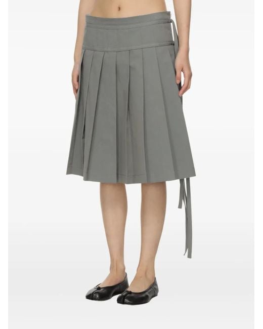 Low Classic Geplooide Rok in het Gray