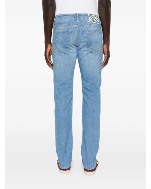 Jacob Cohen Blue Bard Belt-Loops Jeans for men