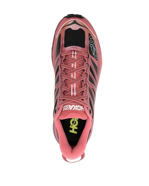 Hoka One One Mafate Speed 2 Colour-block Sneakers in het Pink