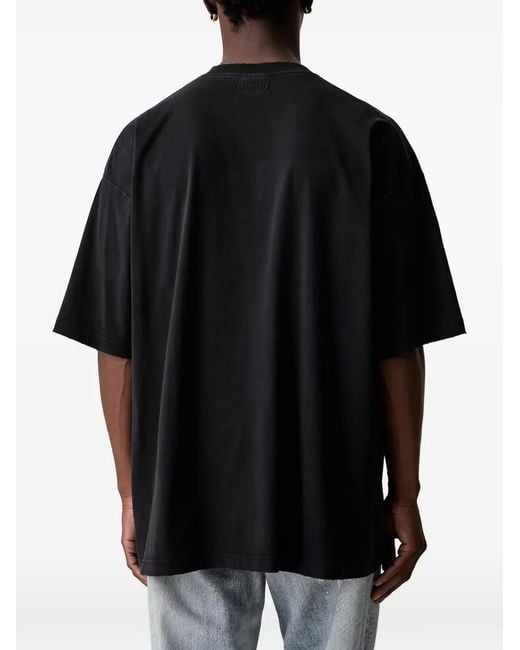 Vetements Black Logo-Patch T-Shirt for men