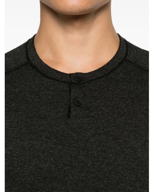 Transit Black Mélange-Effect Sweater for men
