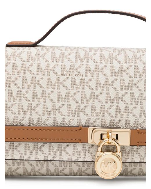 Michael Kors White Medium Hamilton Tote Bag